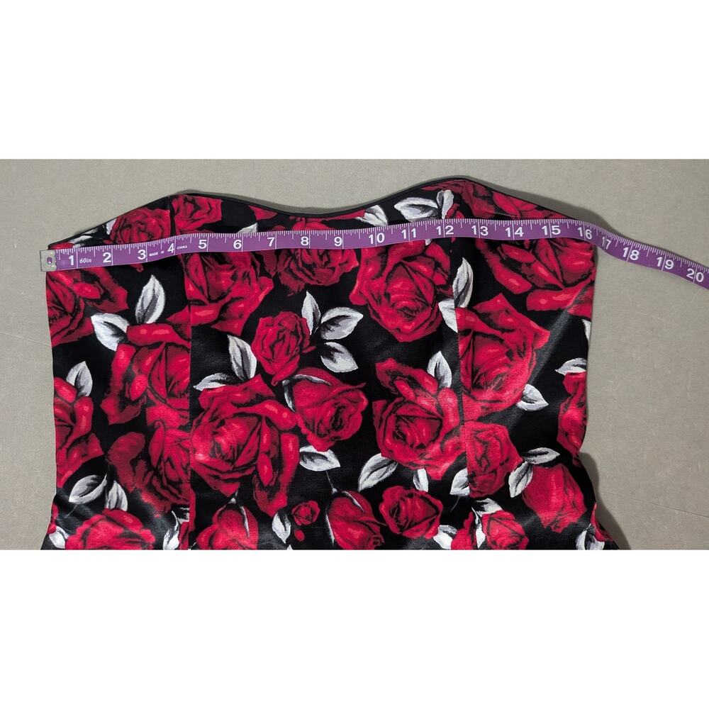 White House Black Market Rose Corset Top Strapless Bustier Size 6 Goth - Picture 8 of 11